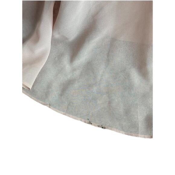 Lulus Blush Pink Maxi Dress Women’s Medium Ruffle V-Neck High Low Chiffon - Picture 9 of 11